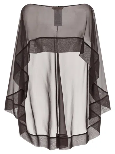 Alberta Ferretti Chiffon Scarf Scarves And Foulards Brown