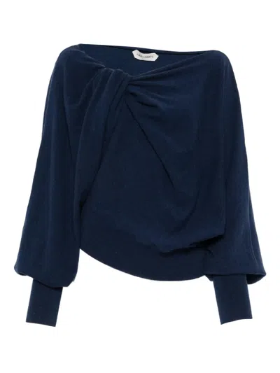 Alberta Ferretti Classic Knit Sweater With Elegance In Blue