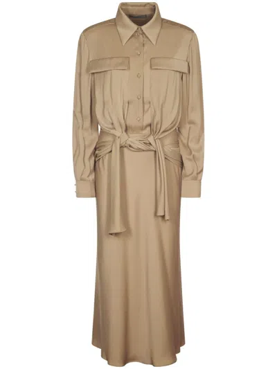 ALBERTA FERRETTI CLASSIC MIDI SHIRT DRESS