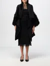 Alberta Ferretti Coat  Woman Color Black In Black
