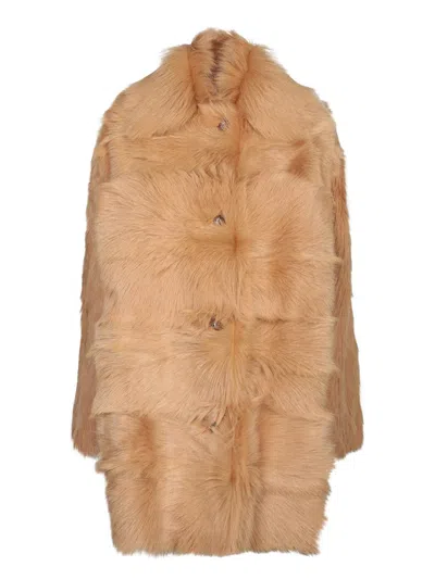 Alberta Ferretti Coat In Brown