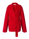Alberta Ferretti Double-breasted Belted Blazer In Red