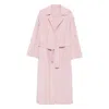 Alberta Ferretti Belted Lapels Coat In Pink