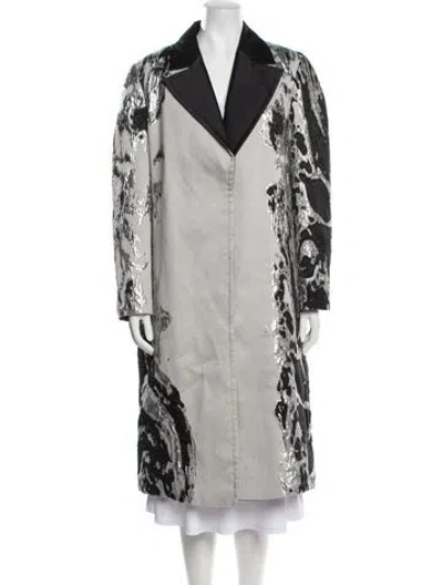 Pre-owned Alberta Ferretti Colorblock Pattern Coat W/ Tags In Multi