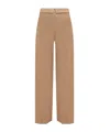 Alberta Ferretti Wide-leg High Waist Pants With Acetate Blend In Nude