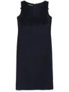 Alberta Ferretti Corded-lace Midi Dress In Blue