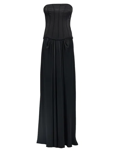 ALBERTA FERRETTI CORSET SATIN DRESS DRESSES