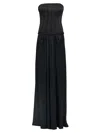 ALBERTA FERRETTI CORSET SATIN DRESS