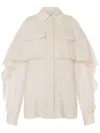 Alberta Ferretti Cotton Blouse In Neutrals