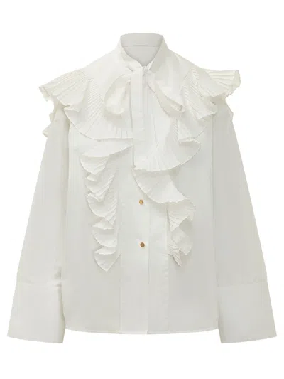 Alberta Ferretti Cotton Blouse In White