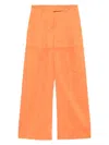 Alberta Ferretti High-waisted Trousers Featuring Belt Loops In Orange