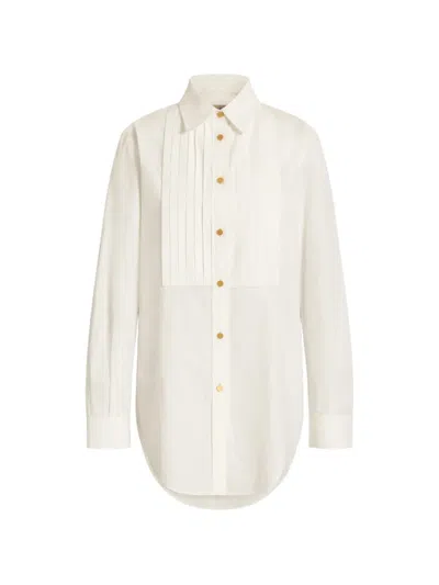 Alberta Ferretti Cotton Shirt In White
