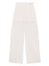 Alberta Ferretti Cotton Trousers In Neutrals