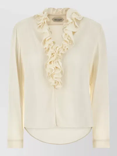 Alberta Ferretti Crepe Blouse In Green