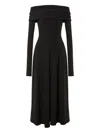 Alberta Ferretti Off-the-shoulder Evening Dress In Black