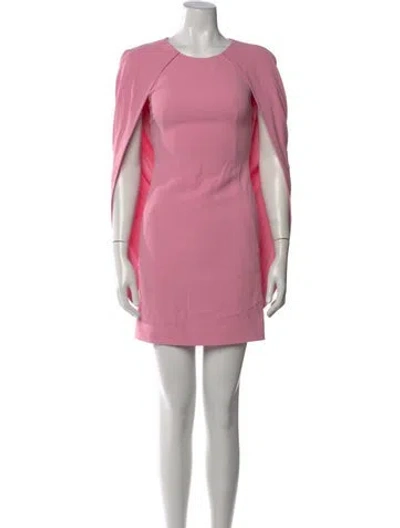 Pre-owned Alberta Ferretti Crew Neck Mini Dress W/ Tags In Pink