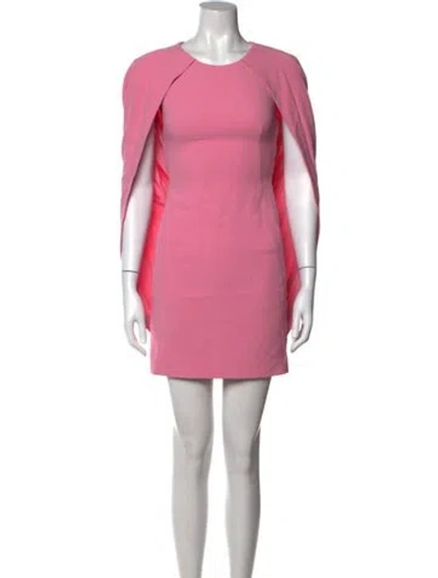 Pre-owned Alberta Ferretti Crew Neck Mini Dress W/ Tags In Red