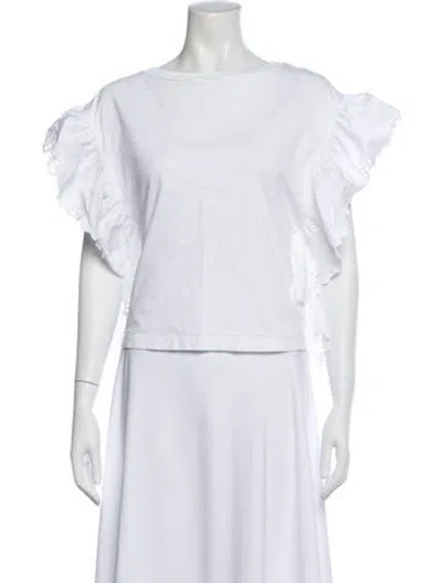 Pre-owned Alberta Ferretti Crew Neck Short Sleeve Top In Blue