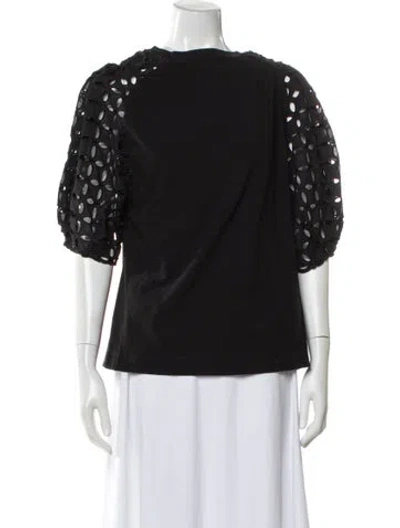 Pre-owned Alberta Ferretti Crew Neck Short Sleeve Top In Gray