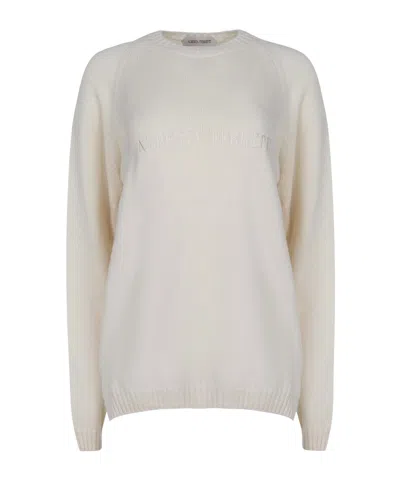 Alberta Ferretti Crew Neck Sweater In Neutral