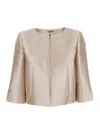 Alberta Ferretti Satin Jacket In Neutrals