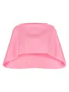 Alberta Ferretti Silk-blend Structured Cape In Pink
