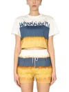 Alberta Ferretti Alberta Ferreti Cropped Printed T-shirt In Multi