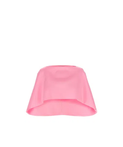 Alberta Ferretti Cropped Shawl In Pink