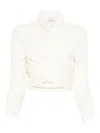 Alberta Ferretti Crossover Top In White