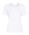 Alberta Ferretti Crystal-embellished Cotton T-shirt In White