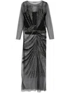 Alberta Ferretti Woman Maxi Dress Black Size 6 Polyamide In Gray