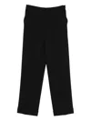 Alberta Ferretti Cuffed Side-pocket Trousers In Black