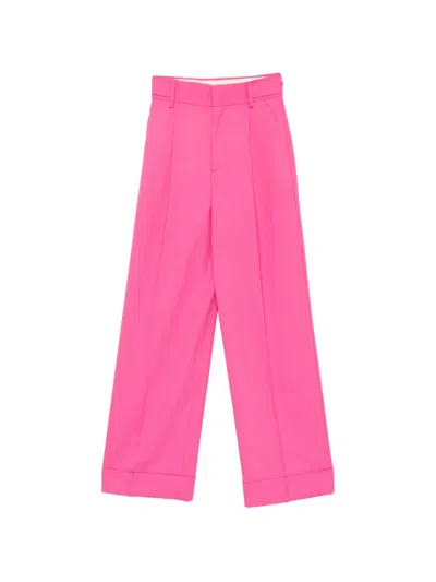 Alberta Ferretti Cuffed Trousers In Pink