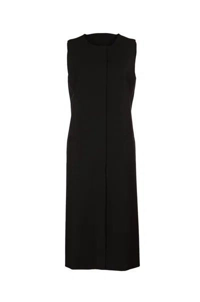 Alberta Ferretti Cut-out Long Gilet In Black