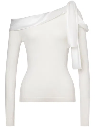 Alberta Ferretti Cut-out Detailing Top In White