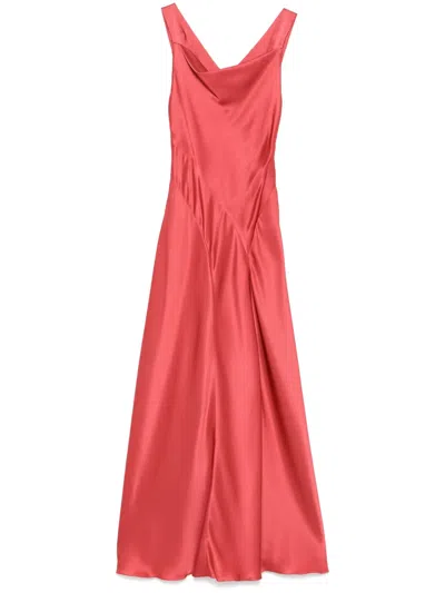 Alberta Ferretti Cut-out Gown In Red