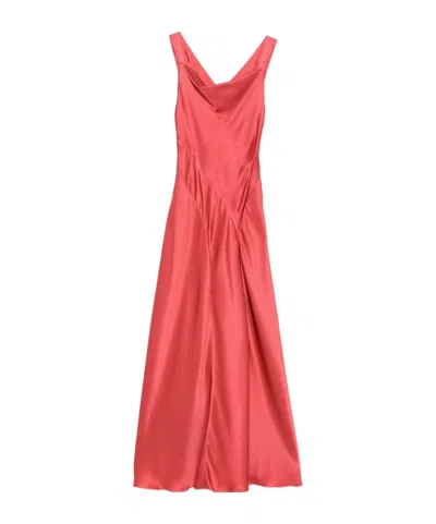 ALBERTA FERRETTI ALBERTA FERRETTI CUT OUT COCKTAIL SATIN DRESS