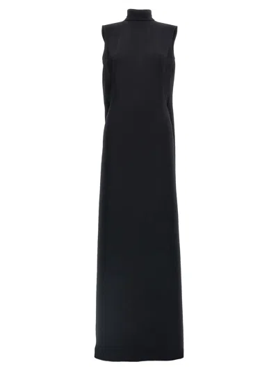 Alberta Ferretti Cut Out Long Dress In Black