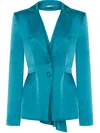 Alberta Ferretti Satinblazer Mit Cut-outs In Blau