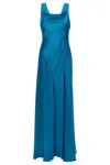 Alberta Ferretti Blue Dress With Cut-out Detail On The Back