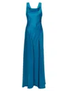 Alberta Ferretti Blue Dress With Cut-out Detail On The Back In Blue