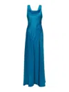 Alberta Ferretti Blue Dress With Cut-out Detail On The Back In Azul Claro