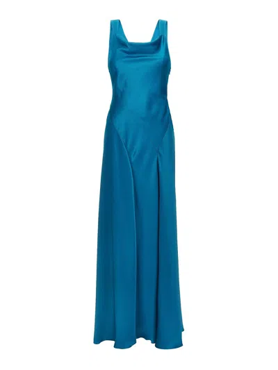 ALBERTA FERRETTI VESTIDO MIDI - AZUL CLARO