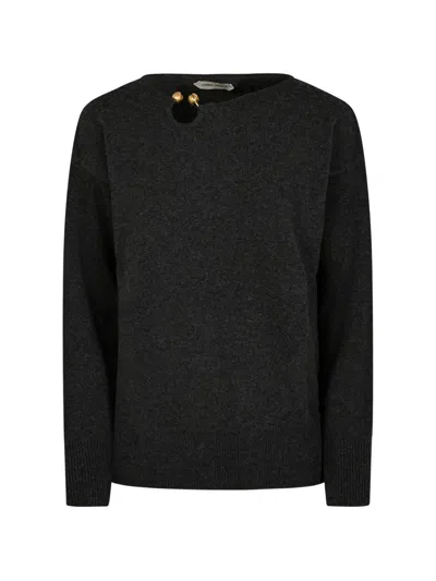 Alberta Ferretti Cut-out Detail Sweater In Black
