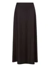Alberta Ferretti Dark Grey High-waisted Midi Skirt In Gray