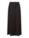 Alberta Ferretti High-waisted Midi Skirt In Structured Fabric In Gray
