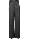 Alberta Ferretti Embroidered Classic Trousers In Black
