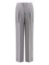 Alberta Ferretti Dart Crepe Trousers In Purple