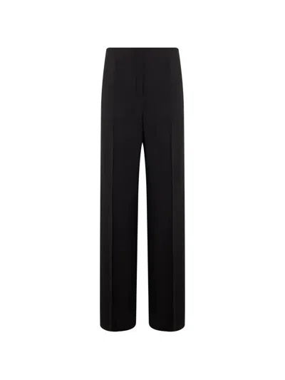 Alberta Ferretti Dart-detail Wide-leg Trousers In Black