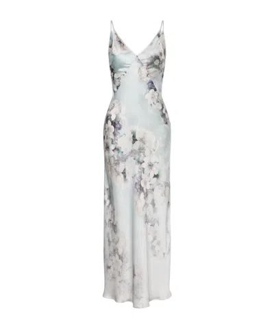 ALBERTA FERRETTI ALBERTA FERRETTI DEGRADE' PRINT WASHED SATIN SLIP DRESS